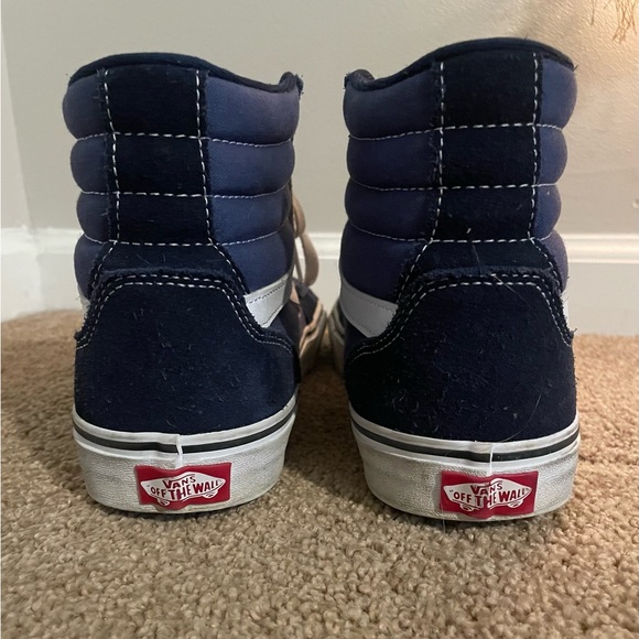 Vans Hightop Sk8-Hi Shoes Blue White Suede Men’s Size 10. Excellent condition - Picture 6 of 6